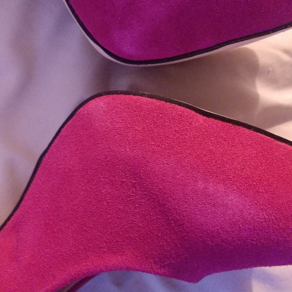 Pink 🩷 suede platform heels size 11 - Picture 4 of 16